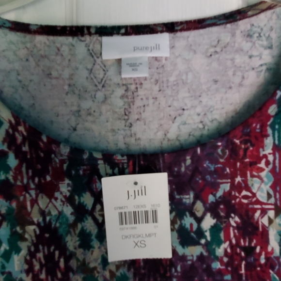 J. Jill Tunic Top XS Fig Teal - Picture 3 of 13